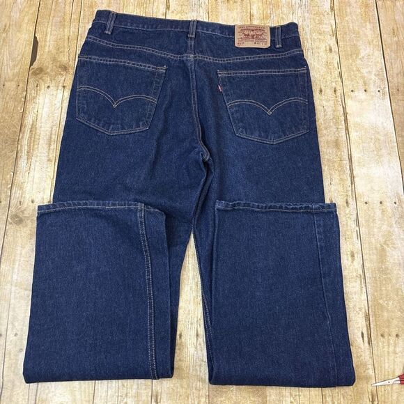 Levis 517 Red Tab Jeans Made In USA Vintage Regular Fit Straight Leg 40X32 38X33 - Picture 3 of 10